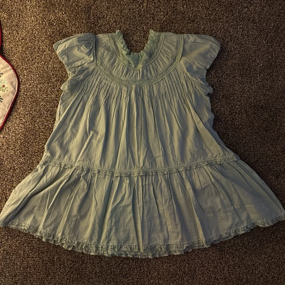 Free People Light sage Mini Dress - Picture 1 of 3